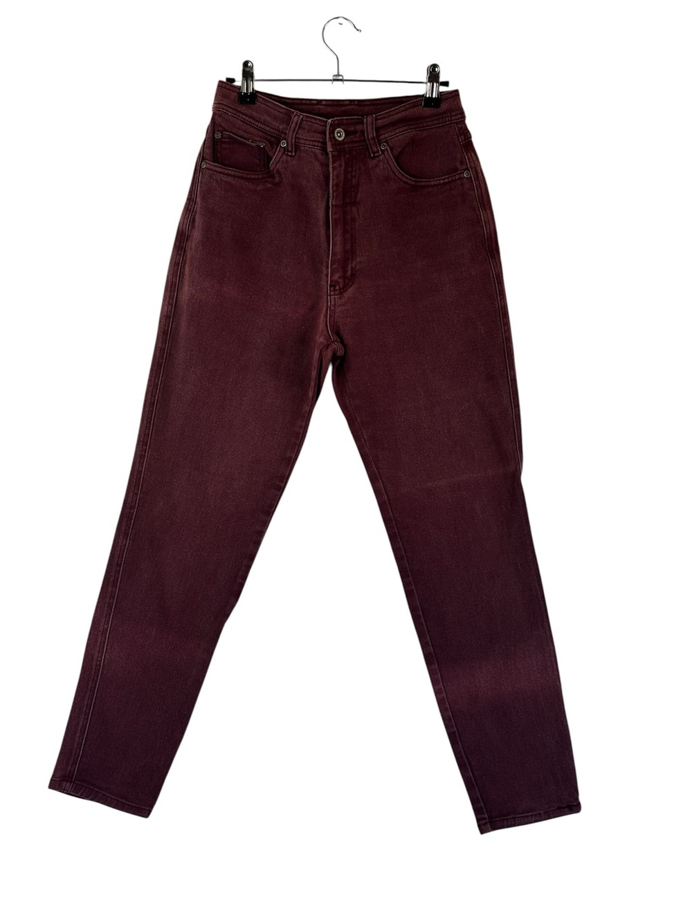Vintage Bill Blass Burgundy High Rise Tapered Mom Jeans Women’s Size 8 Y2K 90s